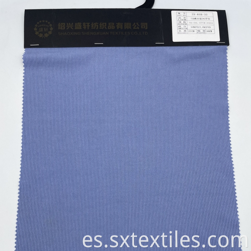 Solid Color Knitted Rib Fabric Jpg